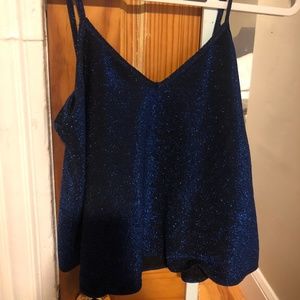 Blue/Black sparkly tank top